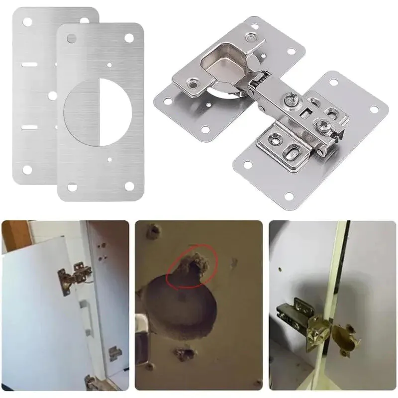 Trevokarn Home Door & Cabinet Repair Tool Kit, All-in-One Cabinet Hinge Repair Set with Drill Locator, Push to Open Latches & Stainless Steel Repair Plates for Kitchen Cabinet DIY Fix - Image 9