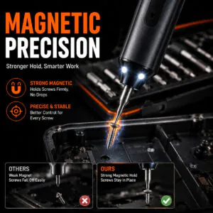 Trevokarn 36-in-1 Electric Screwdriver Kit, 5 Adjustable Torque & LED Light Precision Repair Tool, Type-C Fast Charging for Phone Watch Camera Electronics Repair