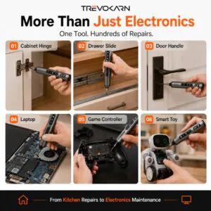 Trevokarn 36-in-1 Electric Screwdriver Kit, 5 Adjustable Torque & LED Light Precision Repair Tool, Type-C Fast Charging for Phone Watch Camera Electronics Repair