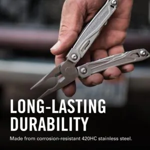 Trevokarn 16-in-1 EDC Multi Tool Pliers with Replaceable Wire Cutters, One-Hand Pocket Knife, Spring Loaded Pliers, Screwdriver Bits & Clip for Camping Survival Everyday Carry