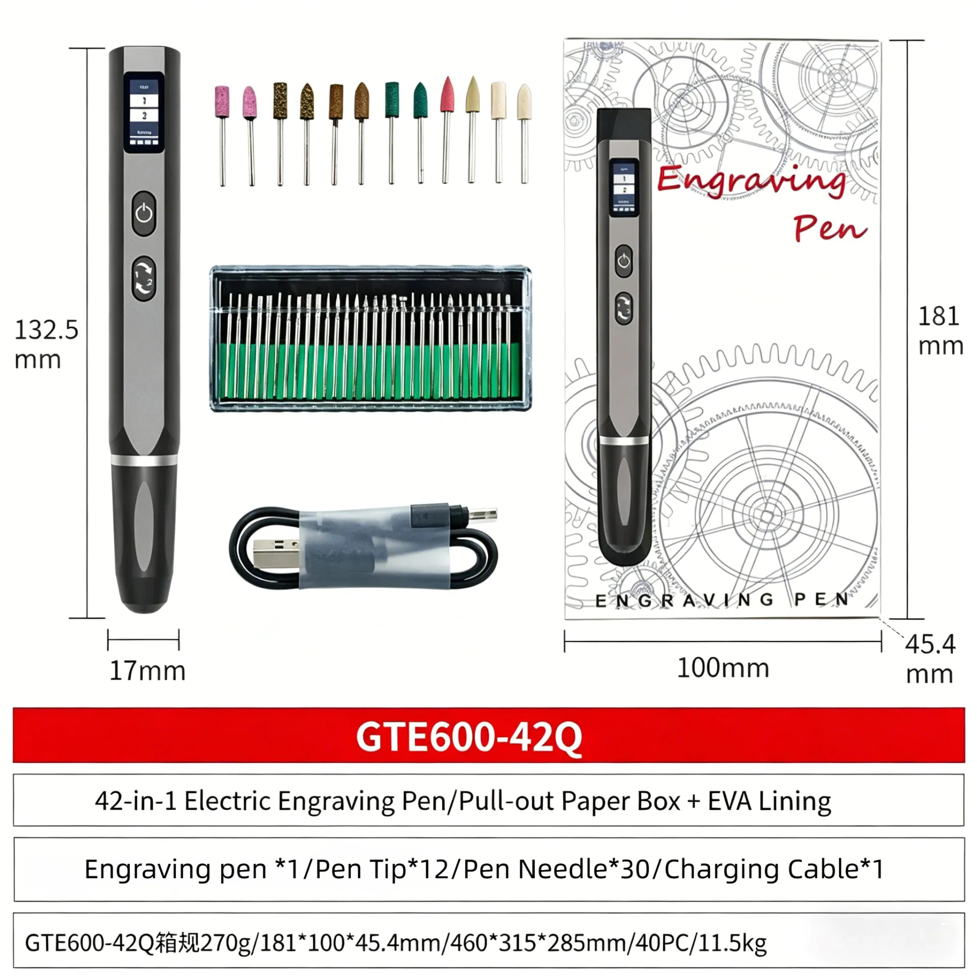 Trevokarn Cordless Electric Engraving Pen Kit - USB Rechargeable, Adjustable Speed Engraver with Replaceable Bits for Metal, Wood, Glass, Jewelry, DIY Crafts & Custom Engraving - Image 8