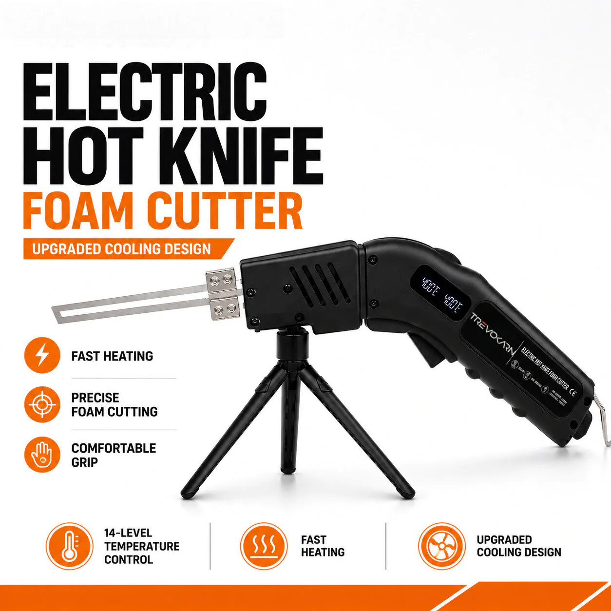 Electric Hot Knife Foam Cutter Kit, High Temperature Foam Cutting Tool for Styrofoam, EVA, PU Foam, DIY Craft Art Modeling